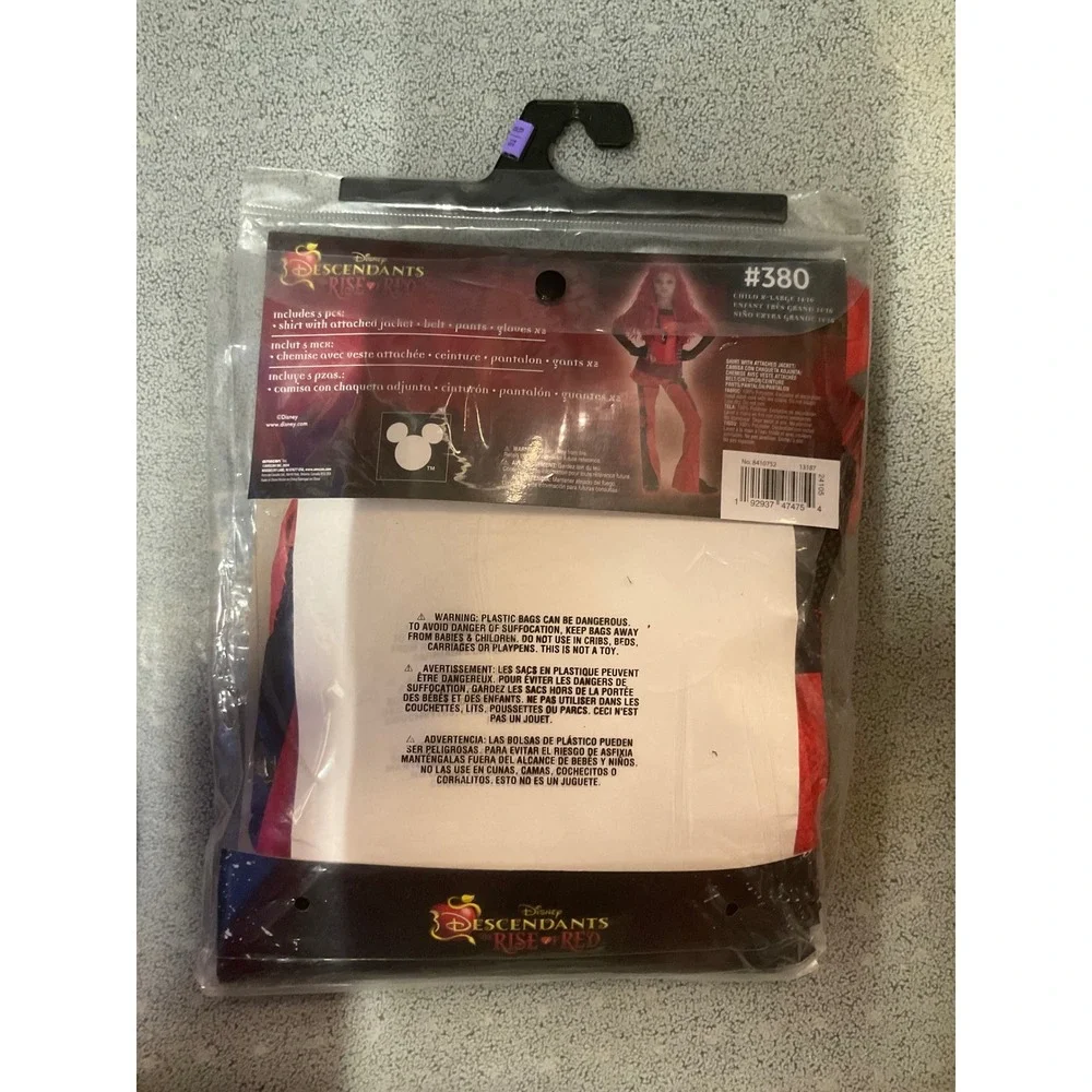 Disney Descendants Rise of Red Costume Kids XL 14-16  NWT 5pc Set Jacket Pants